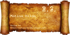 Matisa Hilda névjegykártya
